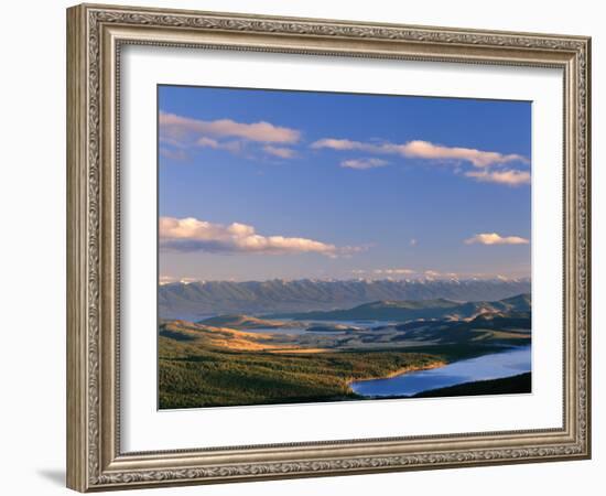 Lake Mary Ronan and Flathead Lake, Elmo, Montana, USA-Chuck Haney-Framed Photographic Print