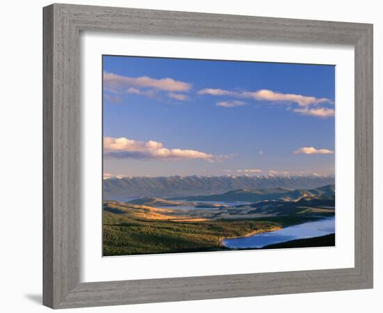 Lake Mary Ronan and Flathead Lake, Elmo, Montana, USA-Chuck Haney-Framed Photographic Print