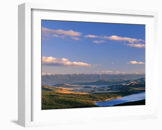 Lake Mary Ronan and Flathead Lake, Elmo, Montana, USA-Chuck Haney-Framed Photographic Print