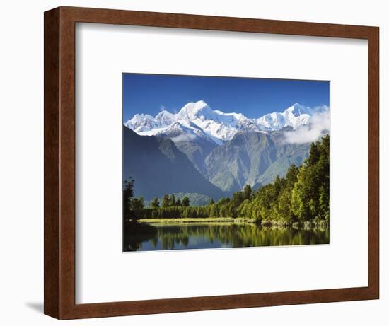 Lake Matheson, Mount Tasman and Mount Cook, Westland Tai Poutini National Park, New Zealand-Jochen Schlenker-Framed Photographic Print