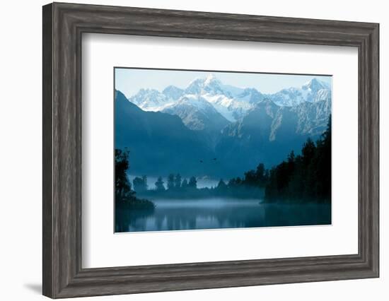 Lake Matheson South Island-null-Framed Art Print