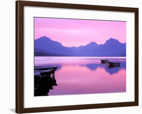 Lake McDonald at Dawn, Glacier National Park, Montana, USA-null-Framed Photographic Print