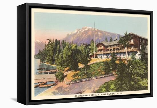 Lake McDonald Hotel, Glacier Park, Montana-null-Framed Stretched Canvas