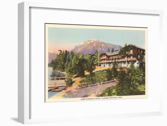 Lake McDonald Hotel, Glacier Park, Montana-null-Framed Art Print