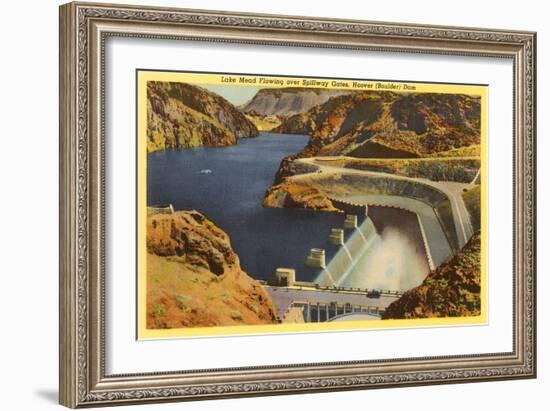 Lake Mead and Hoover Dam-null-Framed Art Print