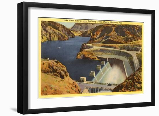 Lake Mead and Hoover Dam-null-Framed Art Print