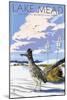 Lake Mead - National Recreation Area - Roadrunner-Lantern Press-Mounted Art Print