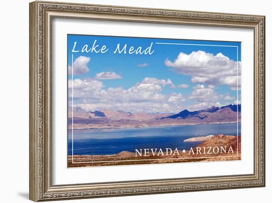 Lake Mead, Nevada - Arizona - Day Scene-Lantern Press-Framed Art Print