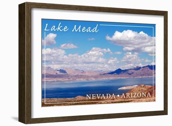 Lake Mead, Nevada - Arizona - Day Scene-Lantern Press-Framed Art Print