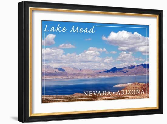 Lake Mead, Nevada - Arizona - Day Scene-Lantern Press-Framed Art Print