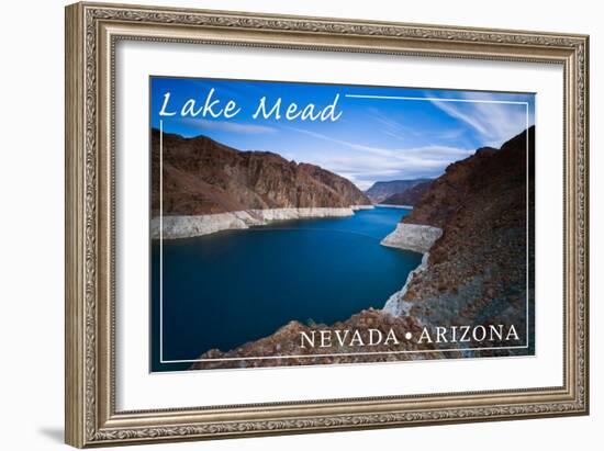 Lake Mead, Nevada - Arizona - Lake View-Lantern Press-Framed Art Print