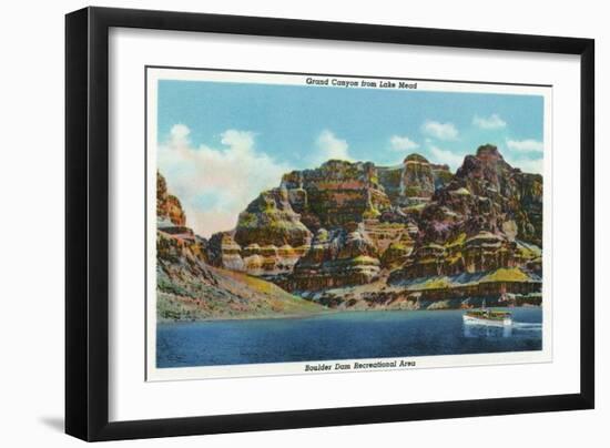 Lake Mead, Nevada, View of the Grand Canyon-Lantern Press-Framed Art Print