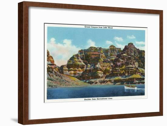 Lake Mead, Nevada, View of the Grand Canyon-Lantern Press-Framed Art Print