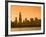 Lake Michigan and Skyline Including Sears Tower, Chicago, Illinois-Alan Copson-Framed Photographic Print