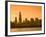 Lake Michigan and Skyline Including Sears Tower, Chicago, Illinois-Alan Copson-Framed Photographic Print