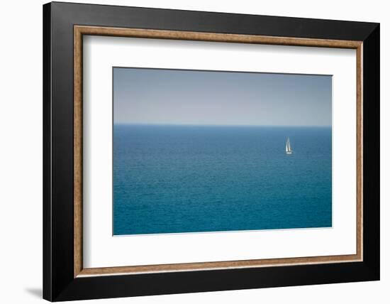 Lake michigan from the dunes of Indiana Dunes, Indiana, USA-Anna Miller-Framed Photographic Print