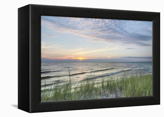 Lake Michigan Sunset III-Alan Majchrowicz-Framed Stretched Canvas