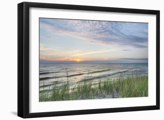 Lake Michigan Sunset III-Alan Majchrowicz-Framed Art Print