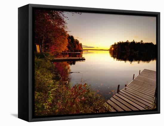 Lake Millinocket at Sunrise, Baxter State Park, Maine, New England, USA, North America-Alan Copson-Framed Premier Image Canvas