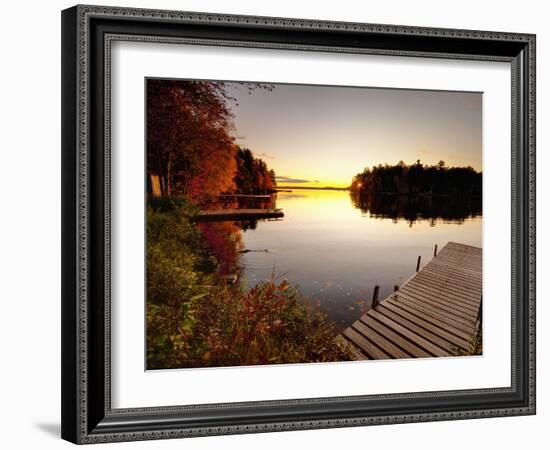 Lake Millinocket at Sunrise, Baxter State Park, Maine, New England, USA, North America-Alan Copson-Framed Photographic Print