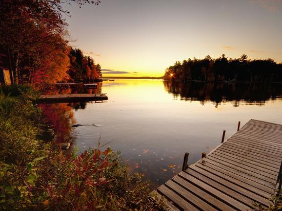 'Lake Millinocket at Sunrise, Baxter State Park, Maine, New England ...