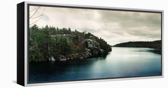 Lake Minnewaska in Minnewaska State Park, Catskill Mountains, New York State, USA-null-Framed Stretched Canvas