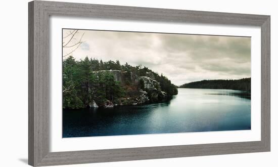 Lake Minnewaska in Minnewaska State Park, Catskill Mountains, New York State, USA-null-Framed Photographic Print