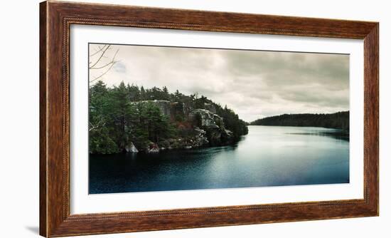 Lake Minnewaska in Minnewaska State Park, Catskill Mountains, New York State, USA-null-Framed Photographic Print