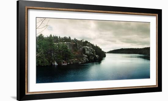 Lake Minnewaska in Minnewaska State Park, Catskill Mountains, New York State, USA-null-Framed Photographic Print