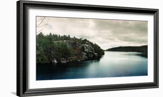 Lake Minnewaska in Minnewaska State Park, Catskill Mountains, New York State, USA-null-Framed Photographic Print