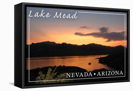 Lake Mohave, Nevada - Katherine's Landing-Lantern Press-Framed Stretched Canvas