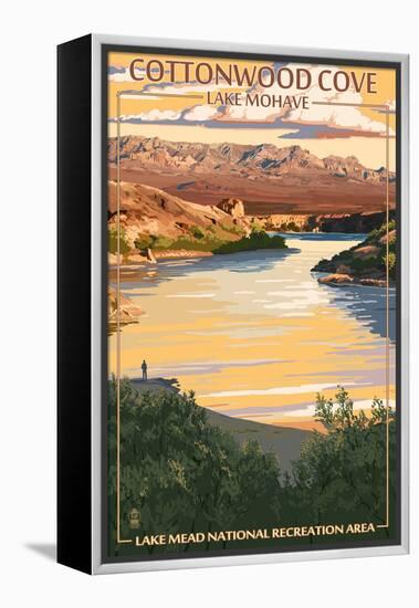 Lake Mohave, Nevada - Lake Mead National Recreation Area - Cottonwood Cove-Lantern Press-Framed Stretched Canvas