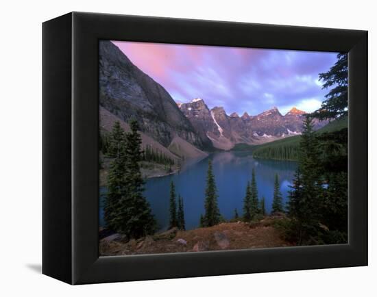 Lake Moraine at Dawn, Banff National Park, Alberta, Canada-Rob Tilley-Framed Premier Image Canvas