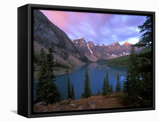 Lake Moraine at Dawn, Banff National Park, Alberta, Canada-Rob Tilley-Framed Premier Image Canvas