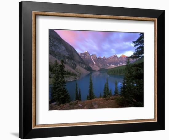 Lake Moraine at Dawn, Banff National Park, Alberta, Canada-Rob Tilley-Framed Photographic Print
