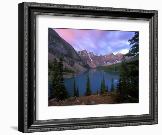 Lake Moraine at Dawn, Banff National Park, Alberta, Canada-Rob Tilley-Framed Photographic Print