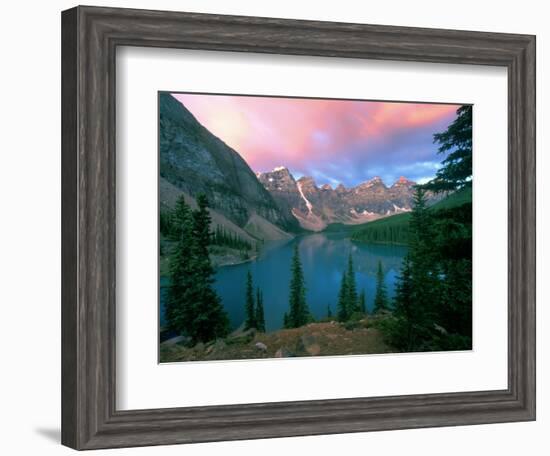 Lake Moraine at Dawn, Banff National Park, Alberta-Rob Tilley-Framed Photographic Print