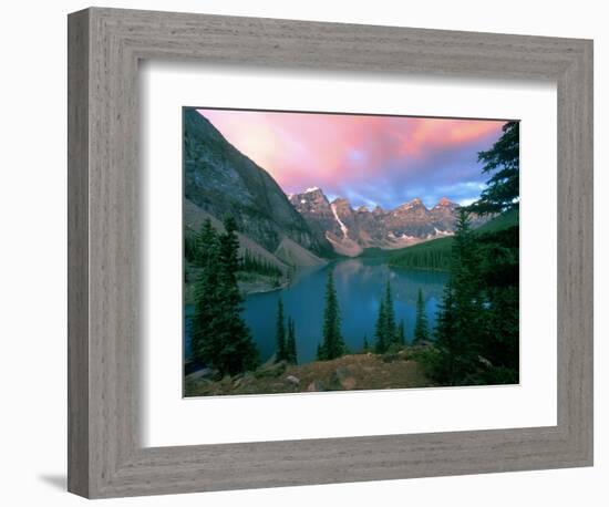 Lake Moraine at Dawn, Banff National Park, Alberta-Rob Tilley-Framed Photographic Print