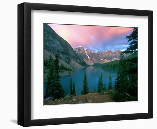 Lake Moraine at Dawn, Banff National Park, Alberta-Rob Tilley-Framed Photographic Print