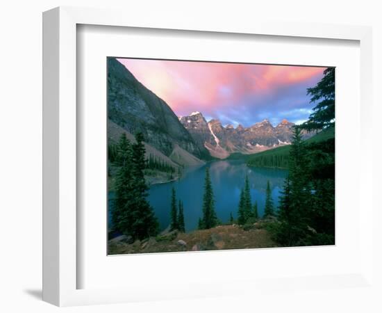 Lake Moraine at Dawn, Banff National Park, Alberta-Rob Tilley-Framed Photographic Print