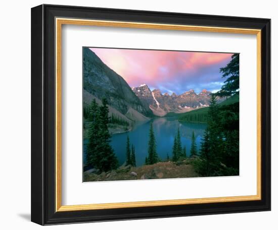 Lake Moraine at Dawn, Banff National Park, Alberta-Rob Tilley-Framed Photographic Print