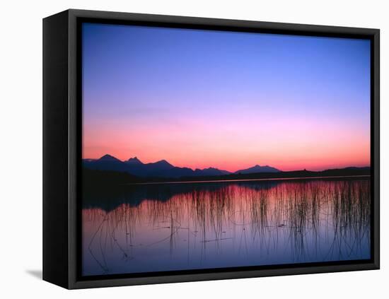 Lake, Mountains, Afterglow-Thonig-Framed Premier Image Canvas