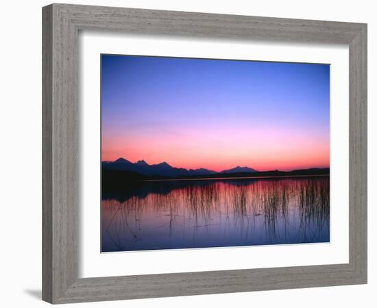 Lake, Mountains, Afterglow-Thonig-Framed Photographic Print