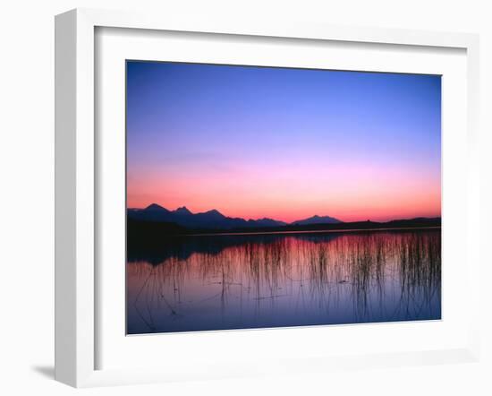 Lake, Mountains, Afterglow-Thonig-Framed Photographic Print