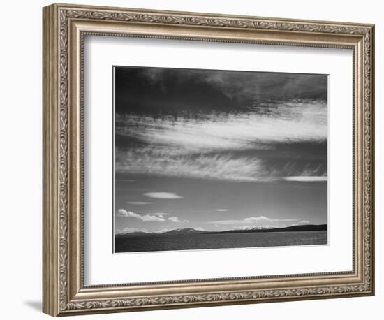 Lake Narrow Strip Of Mts Low Horizon "Yellowstone Lake Yellowstone NP" Wyoming 1933-1942-Ansel Adams-Framed Art Print