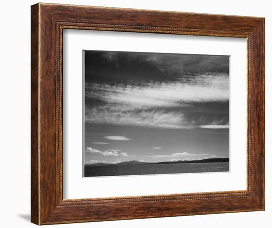 Lake Narrow Strip Of Mts Low Horizon "Yellowstone Lake Yellowstone NP" Wyoming 1933-1942-Ansel Adams-Framed Art Print