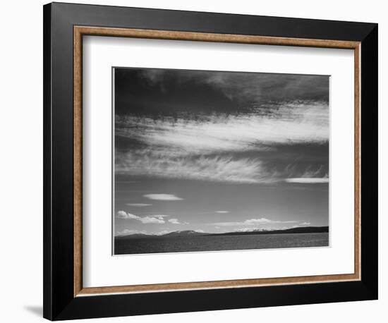 Lake Narrow Strip Of Mts Low Horizon "Yellowstone Lake Yellowstone NP" Wyoming 1933-1942-Ansel Adams-Framed Art Print