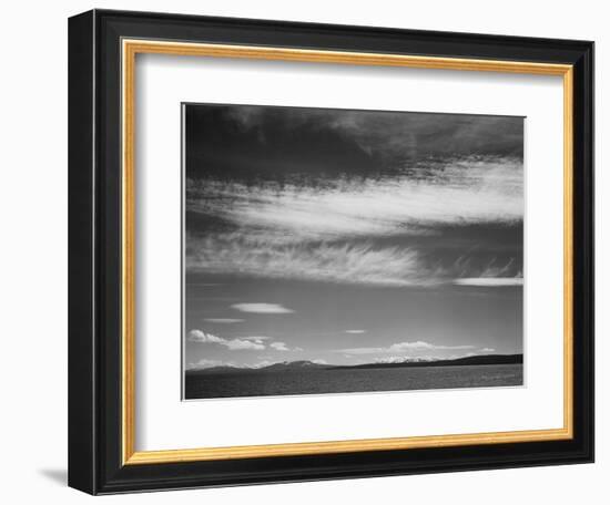 Lake Narrow Strip Of Mts Low Horizon "Yellowstone Lake Yellowstone NP" Wyoming 1933-1942-Ansel Adams-Framed Art Print