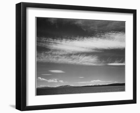 Lake Narrow Strip Of Mts Low Horizon "Yellowstone Lake Yellowstone NP" Wyoming 1933-1942-Ansel Adams-Framed Art Print