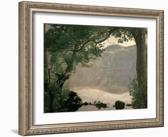Lake Nemi, 1843-Jean-Baptiste-Camille Corot-Framed Giclee Print